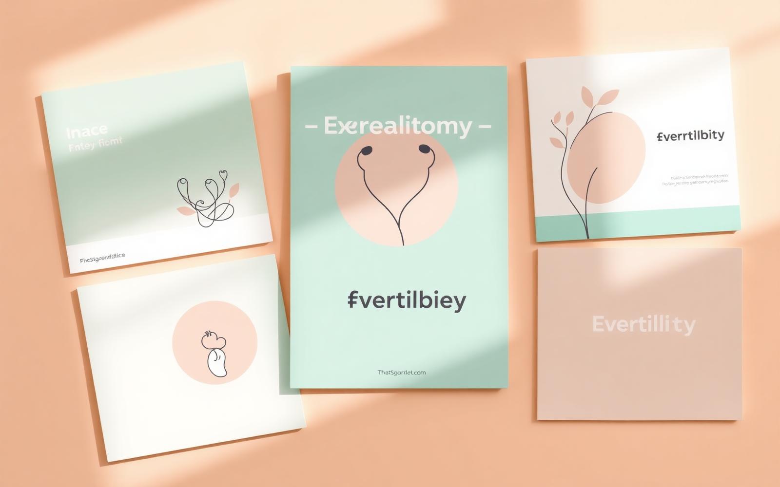 Yashoda IVF fertility awareness social creatives laid out on a warm surface