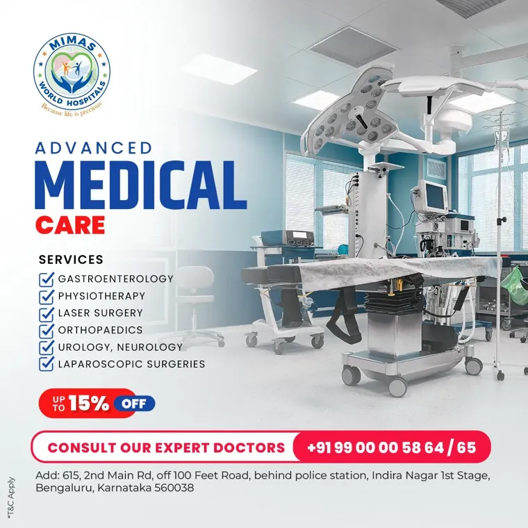 Advanced medical care services post designed by Diglizer Solution for MIMAS World Hospitals