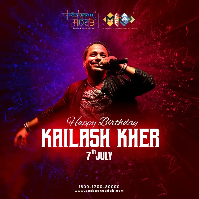 Kailash Kher birthday tribute design designed by Diglizer Solution